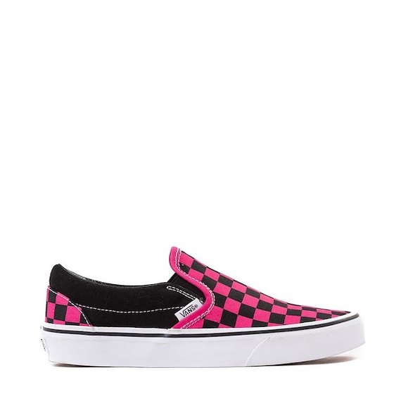 NWOT Vans Pink & Black Checkerboard Unisex Slip-On Skate Shoe - Size 8.5 - Picture 2 of 16